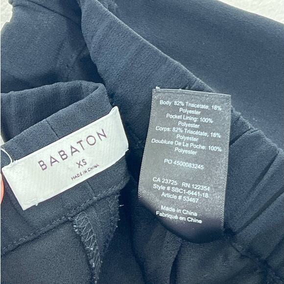 Aritzia Babaton Dexter Pant Pull-On Tuxedo Jogger Pants Black XS Corporate Work - Picture 6 of 9